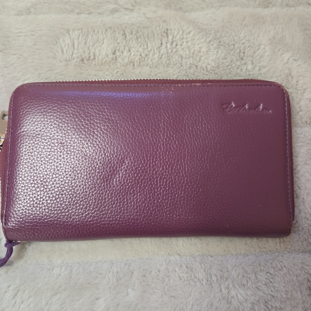 Chic Purple Leather Wallet